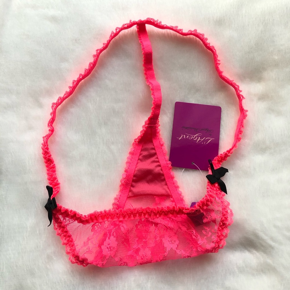 L’Agent by Agent Provocateur Monica Neon Melon Thong Large - Picture 9 of 11